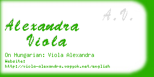 alexandra viola business card